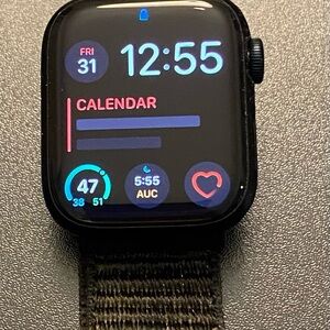 Apple Smartwatch with aluminum case and midnight color